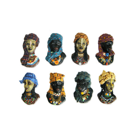 Imán de Resina Figuras Africanas, 8.5 x 5.5(figura Aleatoria)