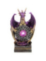 Dragón Violeta con escudo Pentagrama con Luz Led