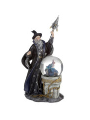 Figura Dragón de Hielo en Bola de Cristal con Espíritu Hechicero, 23,5 cm Alto x 12,5 Ancho