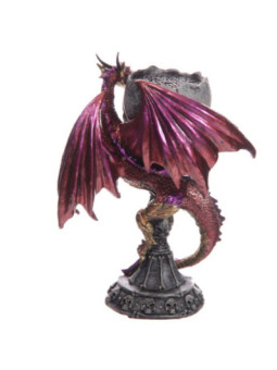 Cáliz Portavela Dragón Lila Rojizo, Leyenda Oscura