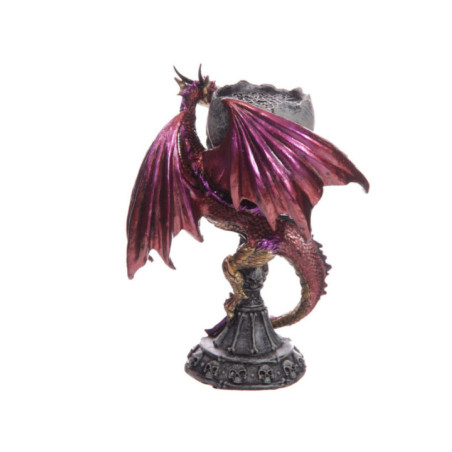 Cáliz Portavela Dragón Lila Rojizo, Leyenda Oscura