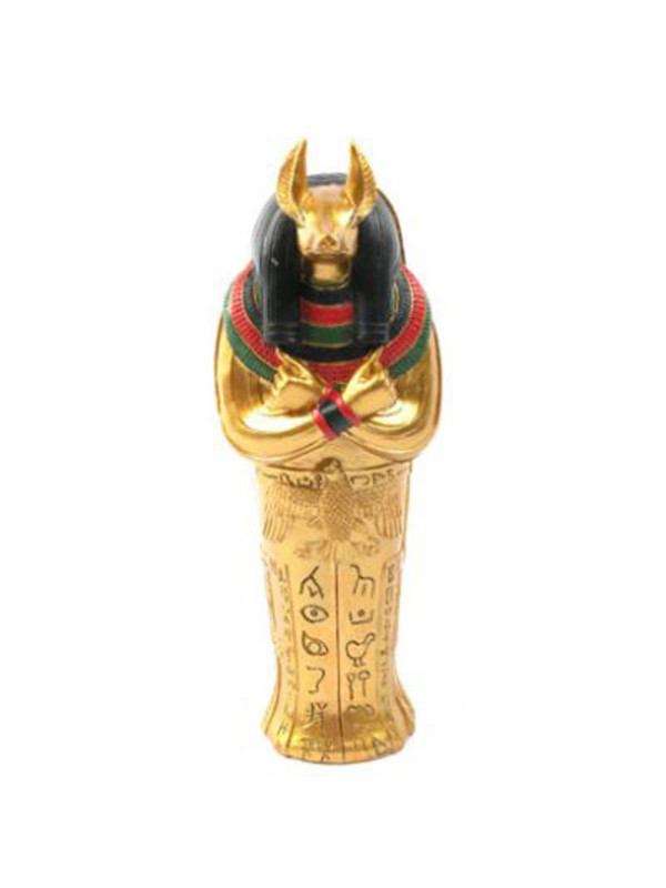 Sarcófago Egipcio Anubis de 22 cm de Largo
