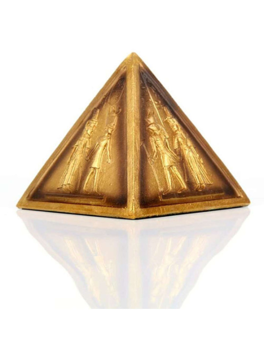 Pirámide Decorada con Jeroglíficos. 8x8x8 cm