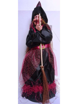 Bruja de 35cm Negra, con Luz y Sonido