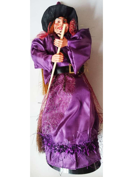 Bruja de 35cm Violeta, con Luz y Sonido