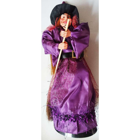Bruja de 35cm Violeta, con Luz y Sonido