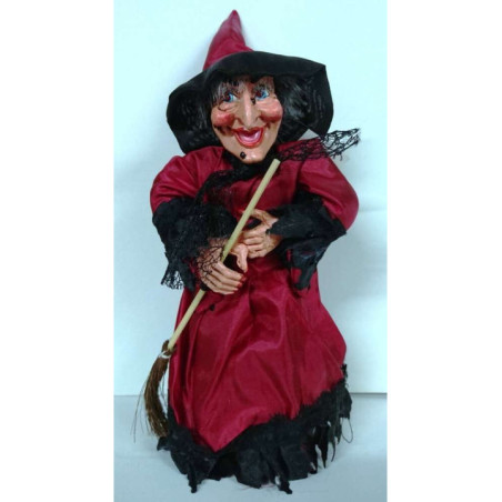 Bruja Roja con Luz, Sonido y Movimiento 22cm