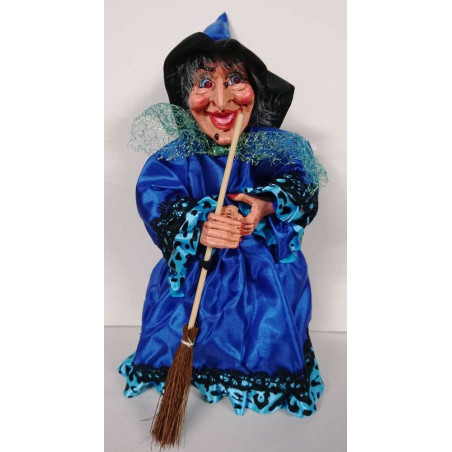 Bruja Azul con Luz, Sonido y Movimiento 22cm