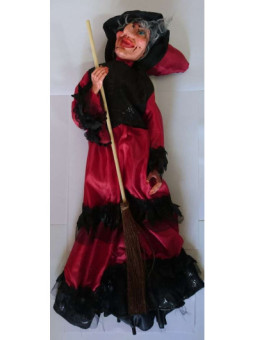 Bruja Roja con Luz, Sonido y Movimiento 45cm