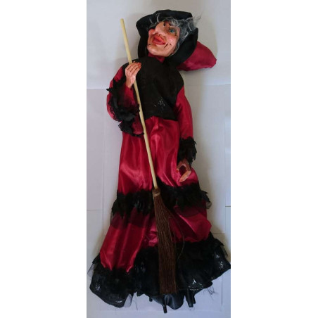Bruja Roja con Luz, Sonido y Movimiento 45cm