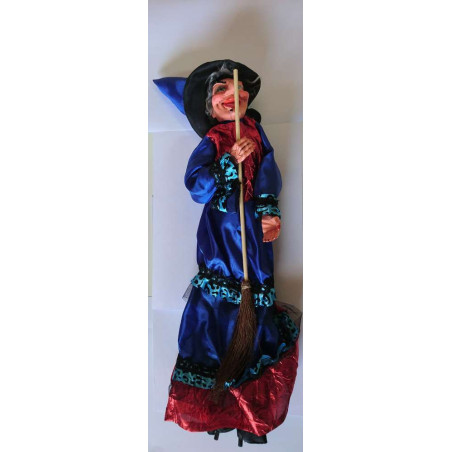 Bruja Azul con Luz, Sonido y Movimiento 45cm