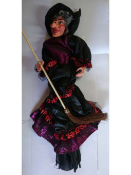 Bruja Negra con Luz, Sonido y Movimiento 45cm