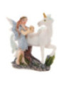 Hada Floral Azul con Unicornio. 7 cm de alto x 6 de Ancho