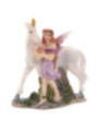 Hada Floral Violeta con Unicornio. 7 cm de alto x 6 de Ancho
