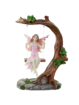 Hada de las Flores en Columpio. Altura 14 cm X 10 cm de ancho