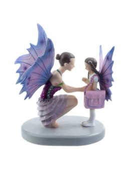 Hada lista para el Cole. Altura 18 cm X 16 cm de ancho