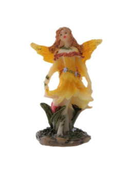 Hada de las Flores y los Prados Vestido Amarillo.  Altura 5,5 cm X 3,5 cm de Fondo.