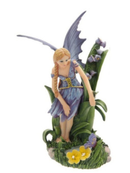 Hada Azul Floral de Lisa Parker. Altura 26 cm X 16 cm de ancho