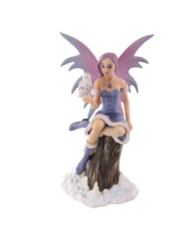 Hada de Nieve con Búho de Natasha Faulkner. Altura 22 cm X 14 cm de Fondo.