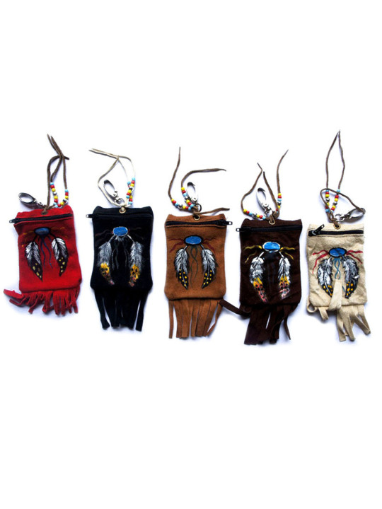 Bolso Indio de Antelina Marrón Claro Colgante