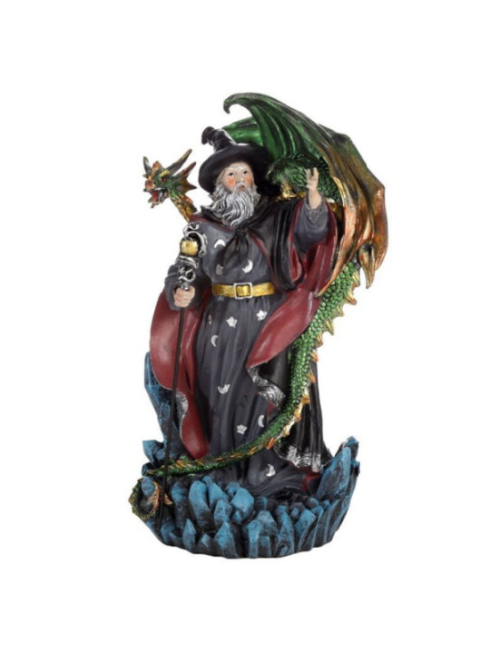 Figura Dragón con Espíritu Hechicero, 23cm Alto x 12,5 Ancho