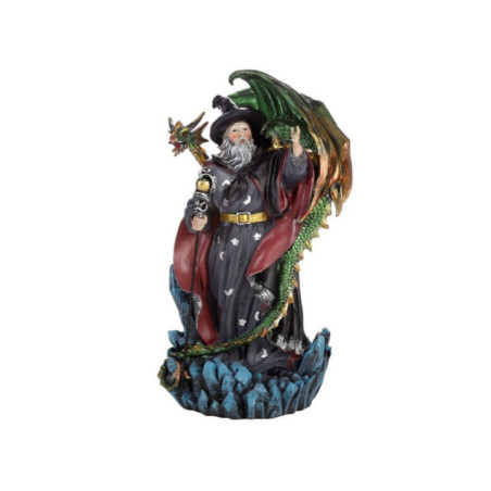 Figura Dragón con Espíritu Hechicero, 23cm Alto x 12,5 Ancho