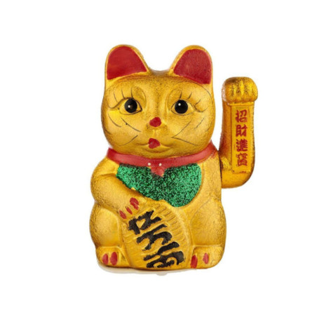 Maneki-Neko Gato de la suerte de 17 cm. Pila no incluida