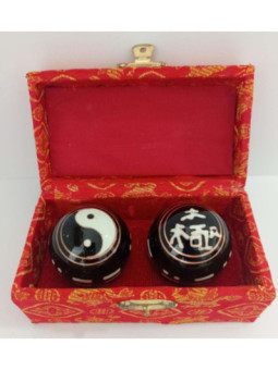 Bola de la Salud Esfera China, Imagen Taichi color Negro