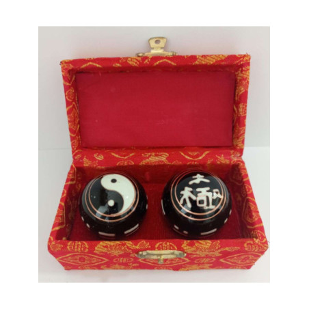 Bola de la Salud Esfera China, Imagen Taichi color Negro