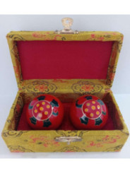 Bola de la Salud Esfera China, Imagen Tortuga color Rojo