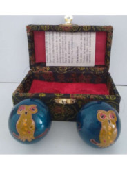 Bola de la Salud Esfera China Azul, Buho.