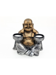 Buda de Resina Portavelas de 15 x 15 cm