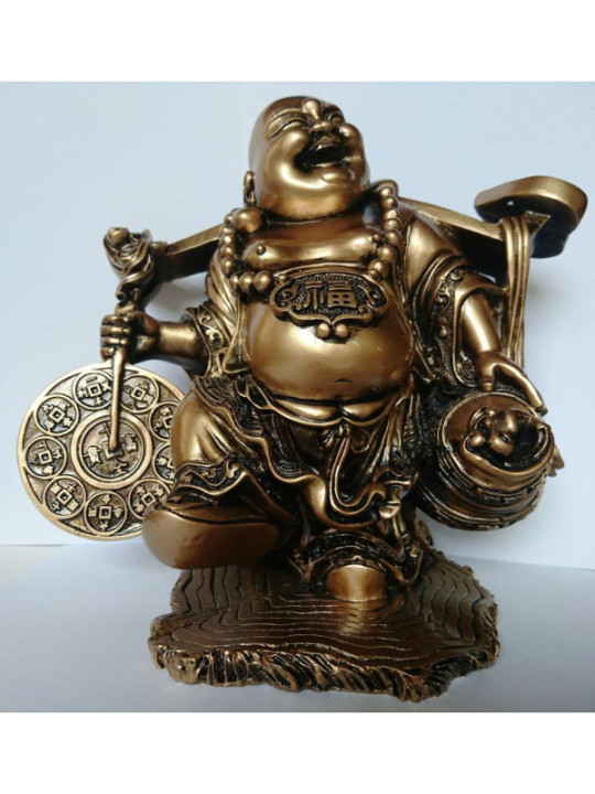 Buda Resina con Balanza, 25 x 22 cm