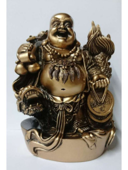 Buda Resina con Dragón 18x12cm