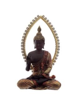 Figura de Buda Tailandés meditando, Dorado. 25 cm alto