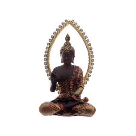 Figura de Buda Tailandés meditando, Dorado. 25 cm alto