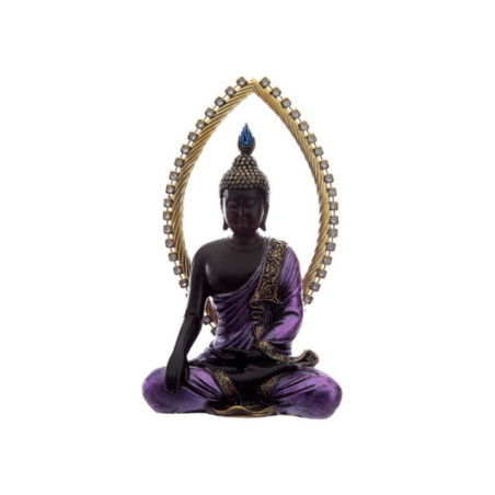 Figura de Buda Tailandés meditando, Morado. 25 cm alto