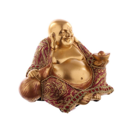 Buda Sentado Rojo y Dorado.9 x 11 cm