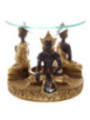 Quemador de Aceite Buda Thai, Dorado-Marrón. 9,5cm x 11,5 cm