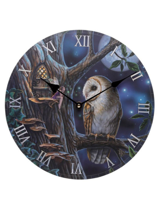Reloj de Pared, Búho con Hada de Cuento
