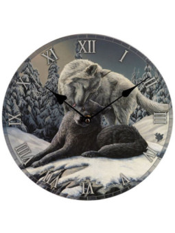 Reloj de Pared, Lobos Besos en la Nieve