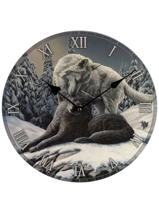 Reloj de Pared, Lobos Besos en la Nieve