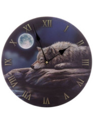 Reloj de Pared, Lobo en Noche Tranquila