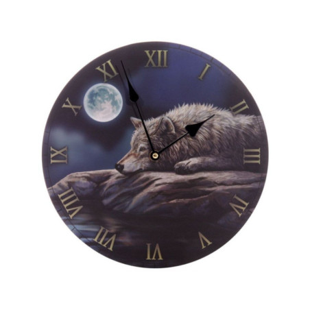 Reloj de Pared, Lobo en Noche Tranquila