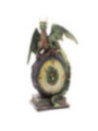 Reloj Dragón Verde con Geoda de Cristal