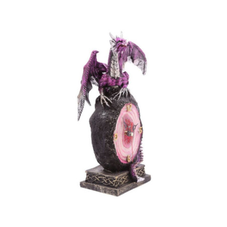 Reloj Dragón Lila con Geoda de Cristal