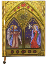 Libreta Arte Sacro con Virgen y Ángel.