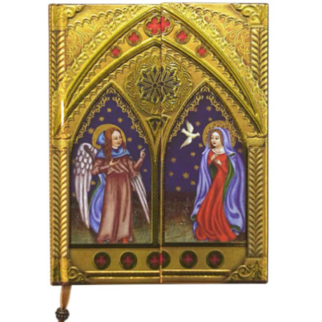 Libreta Arte Sacro con Virgen y Ángel.