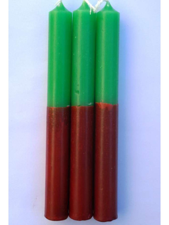 Vela Roja-Verde Especial Esotérica