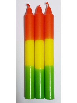 Vela Verde-Amarilla-Roja Especial Esotérica